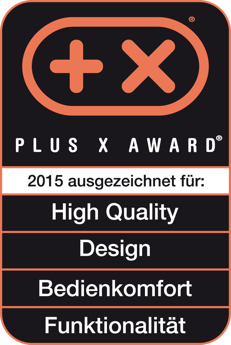 Plus X Award 2015 高品质, 设计性, 实用性, 功能性