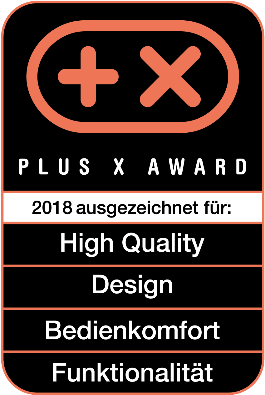 Plus X Award 2018奖项 高品质, 设计性, 实用性, 功能性